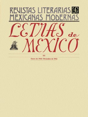 cover image of Letras de México III, enero de 1941--diciembre de 1942